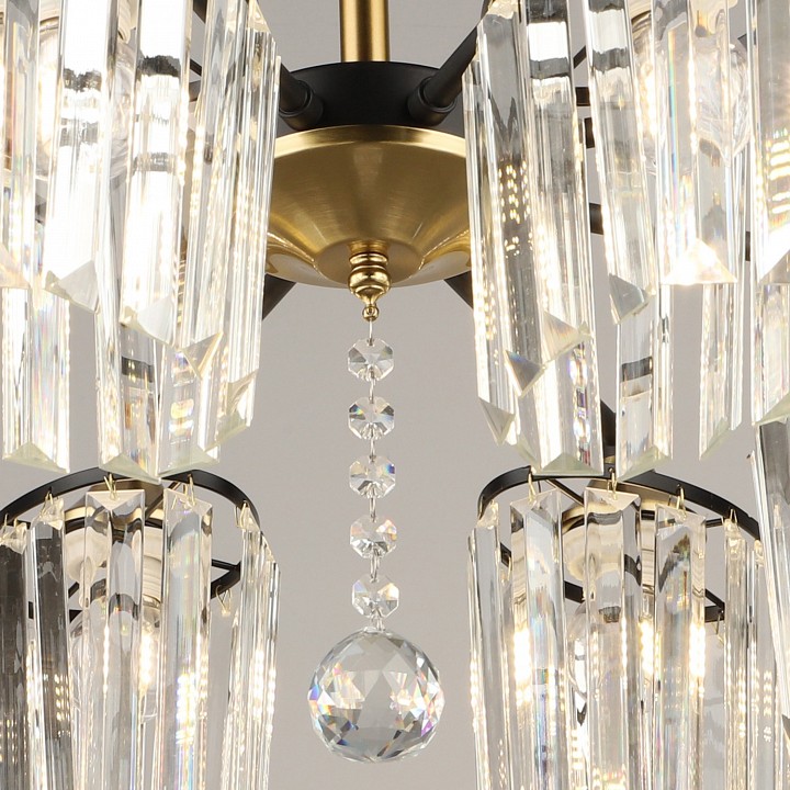 Люстра на штанге De City 63660-0.3-08 BK+COP 8 ламп 63660-0.3-08 BK+COP