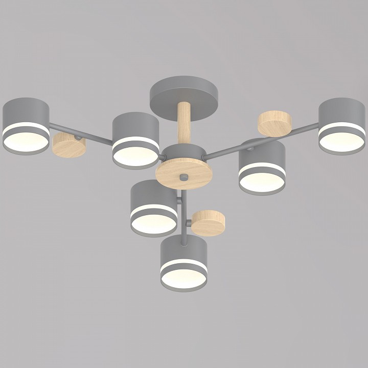 Люстра на штанге 68730 68730-0.3-06 GX53 GREY+WOOD