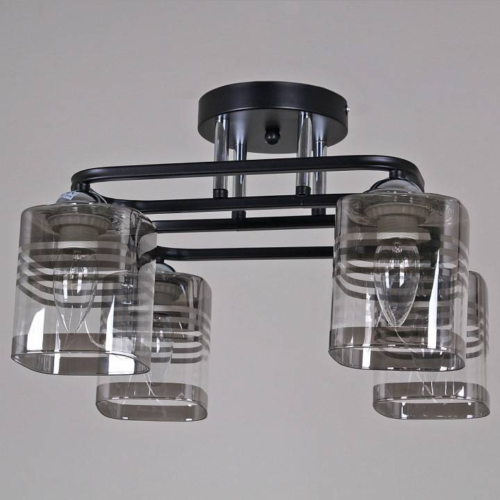 Потолочная люстра Reluce 70209-0.3-04 BK+CR