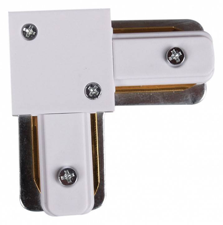 Соединитель угловой L-образный для треков накладных Reluce  RL 06038 corner connector WT