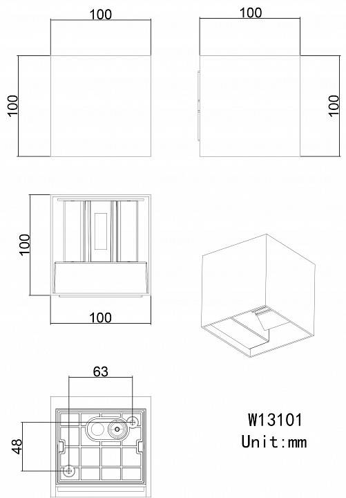 Накладной светильник ST-Luce Brik SL9513.701.01