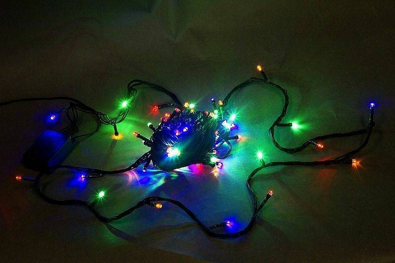 Гирлянда нить Sneha A-001A 100 LED 10 м мультиколор A-001A LED MIX