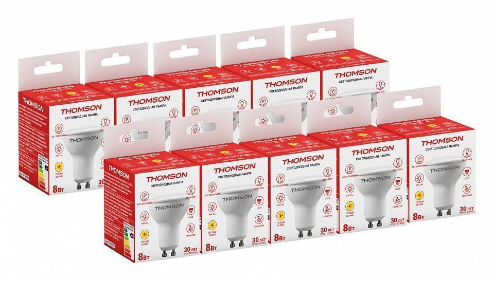 Лампа светодиодная Thomson GU10 8 Вт 3000 K TH-B2053