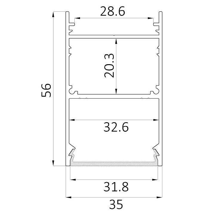Светильник светодиодный накладной Dekraft 6063 LINE 3556 48 Вт 6000 К 1500 мм белый 0412625