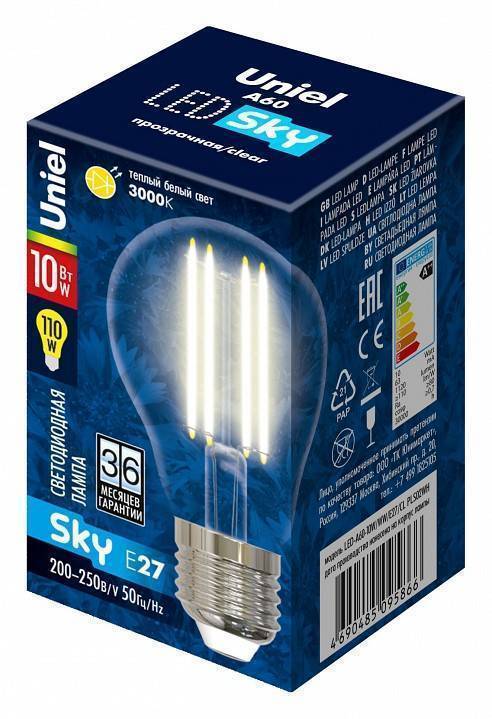 Лампа светодиодная Uniel CL PLS02WH E27 10Вт 3000K UL-00002625
