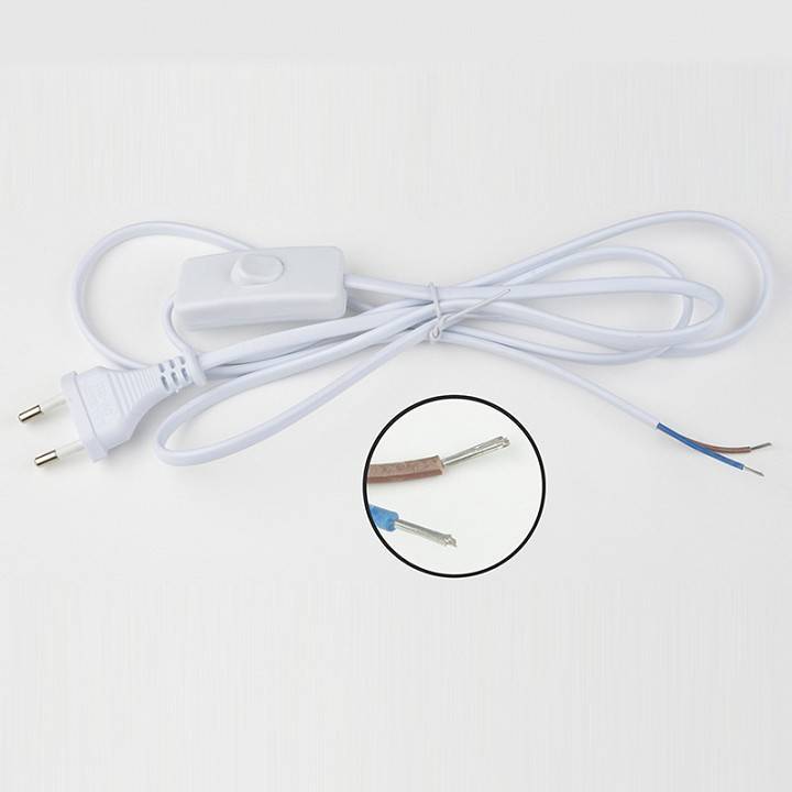 Сетевой провод с выключателем Uniel 1.5 м белый UL-00006547