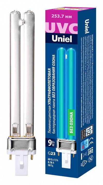 Лампа бактерицидная Uniel  G23 9Вт K UL-00007440