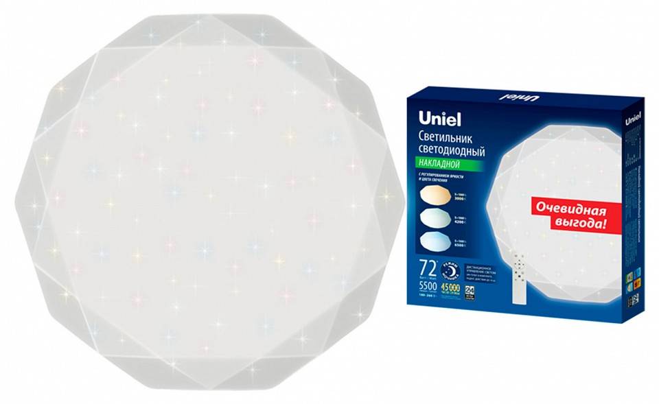 Светильник потолочный светодиодный Uniel ULI-D 72 Вт 500 мм UL-00009139