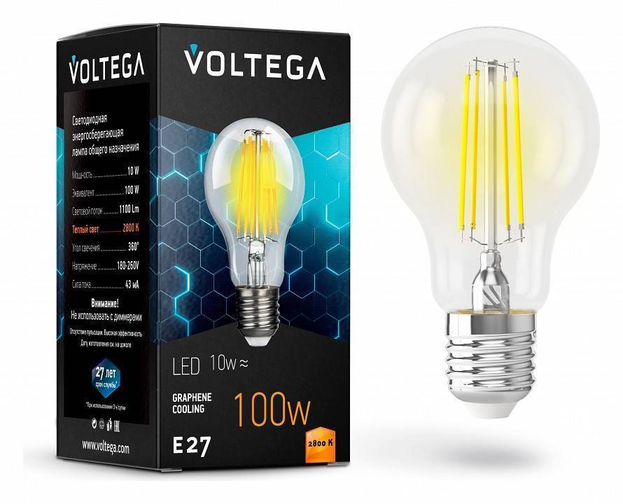 Лампа светодиодная Voltega General Purpose Bulb E27 10 Вт 2800 K 7102