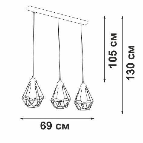 Подвесной светильник Vitaluce V2803 V2803-1/3S
