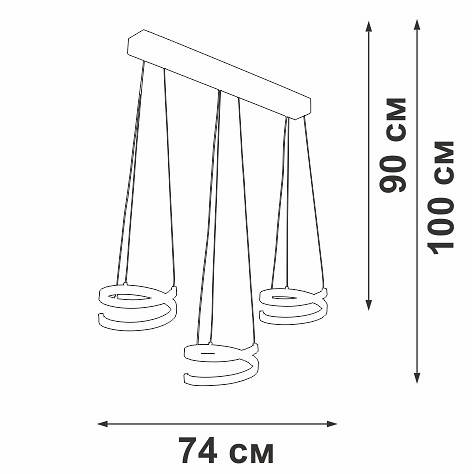 Подвесной светильник Vitaluce V3047 V3047-1/3S