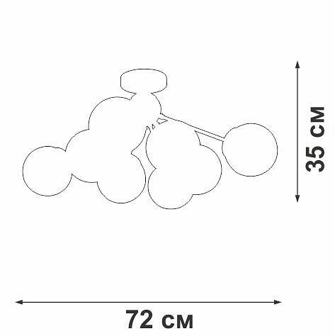 Люстра на штанге Vitaluce V3772 V3772-8/8PL