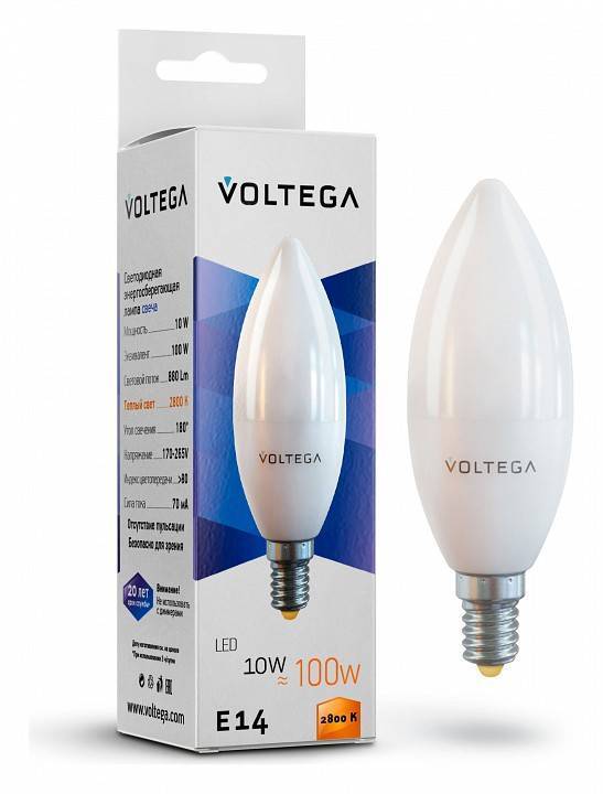 Лампа светодиодная Voltega Candle 10W 7064