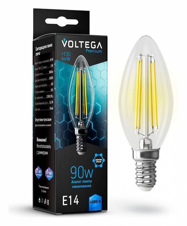 Лампа светодиодная Voltega Candle 9W Graphene 7135