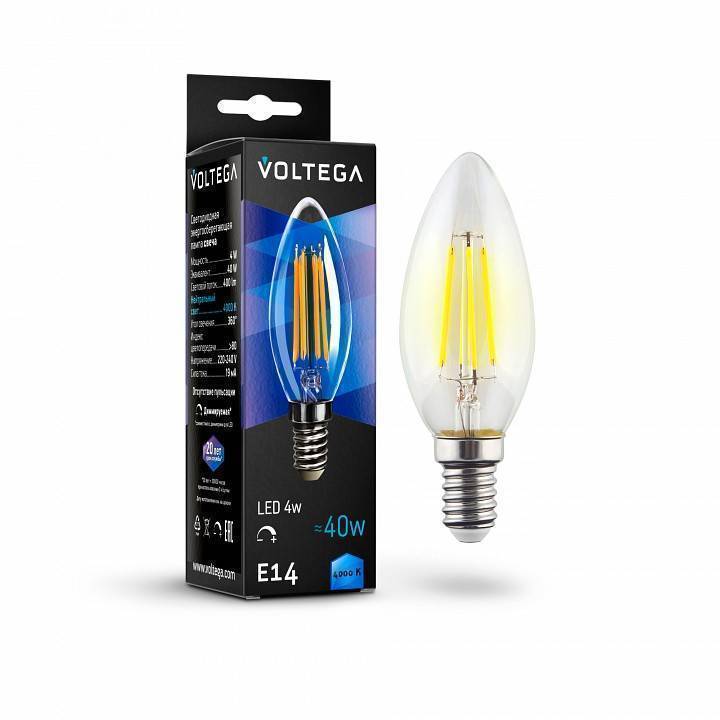 Лампа светодиодная Voltega Candle dim 5W 8461