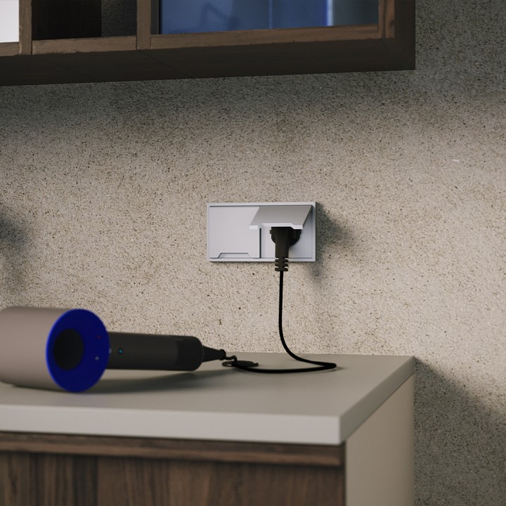 Накладка для розетки с заземлением и со шторками с крышкой Voltum S70 VLS000816