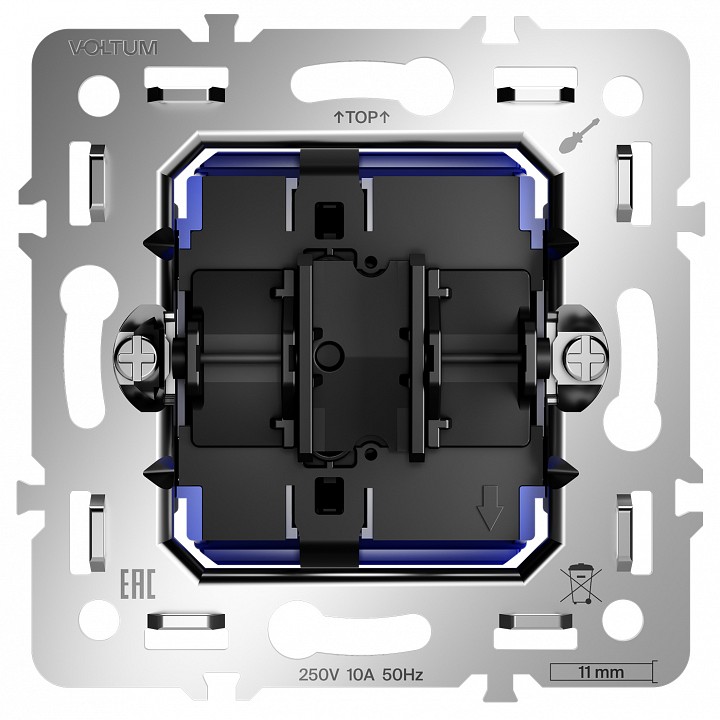 Механизм выключателя одноклавишного Voltum S70 VLS0106M