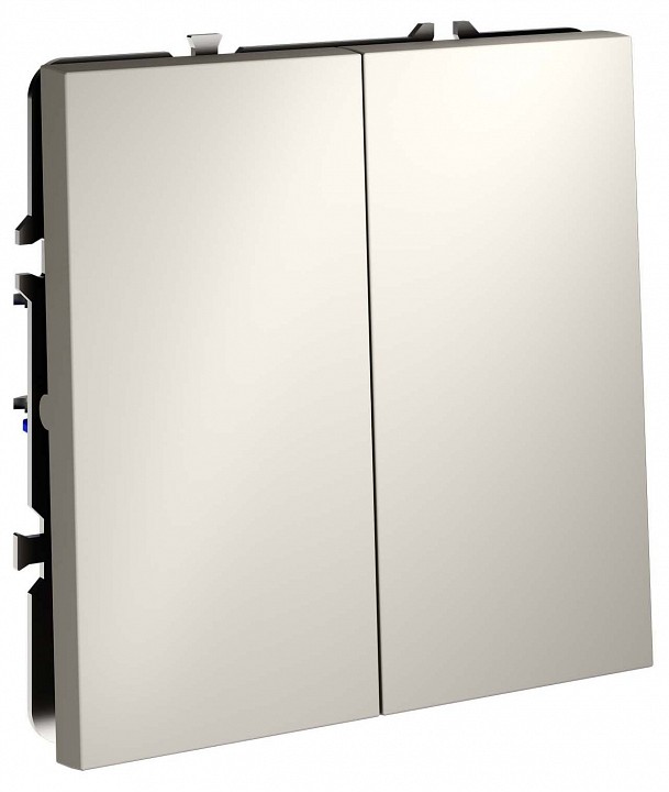 Переключатель перекрестный двухклавишный без рамки Voltum S70 VLS020503