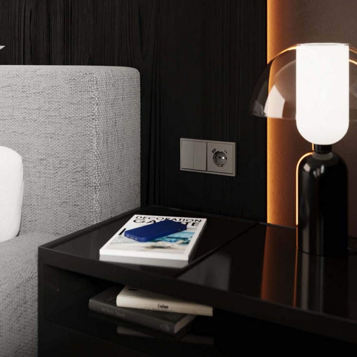 Переключатель перекрестный двухклавишный без рамки Voltum S70 VLS020503