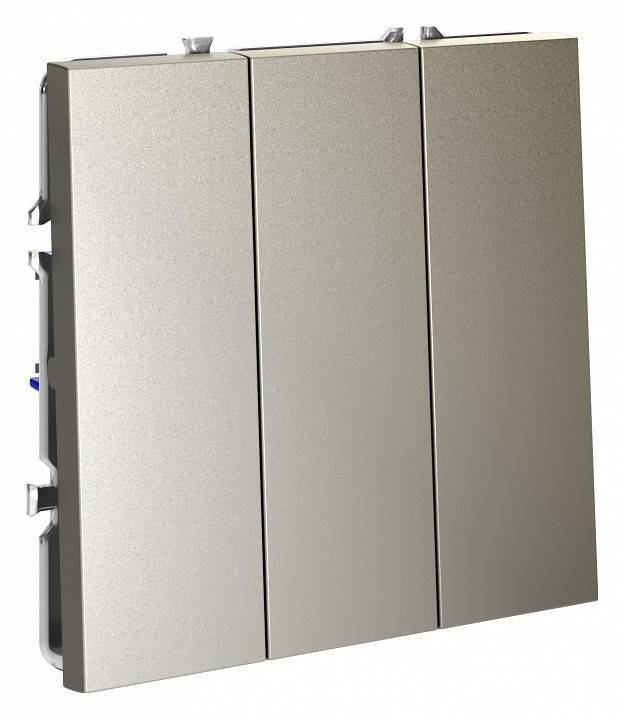 Выключатель трехклавишный без рамки Voltum S70 VLS030104