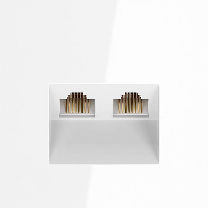 Розетка двойная Ethernet RJ-45 без рамки Voltum S70 VLS060201