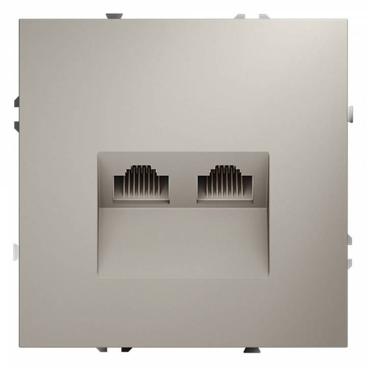 Розетка двойная Ethernet RJ-45 без рамки Voltum S70 VLS060203