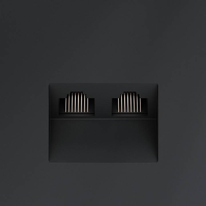 Розетка двойная Ethernet RJ-45 без рамки Voltum S70 VLS060207