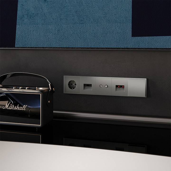 Розетка для вывода кабеля без рамки Voltum S70 VLS080206