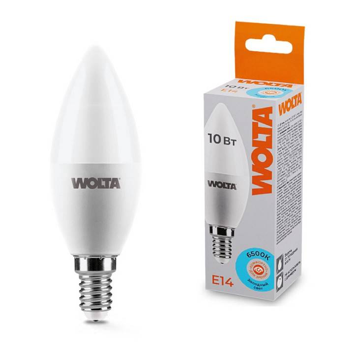 Лампа светодиодная Wolta  E14 10Вт 6500K 25WC10E14