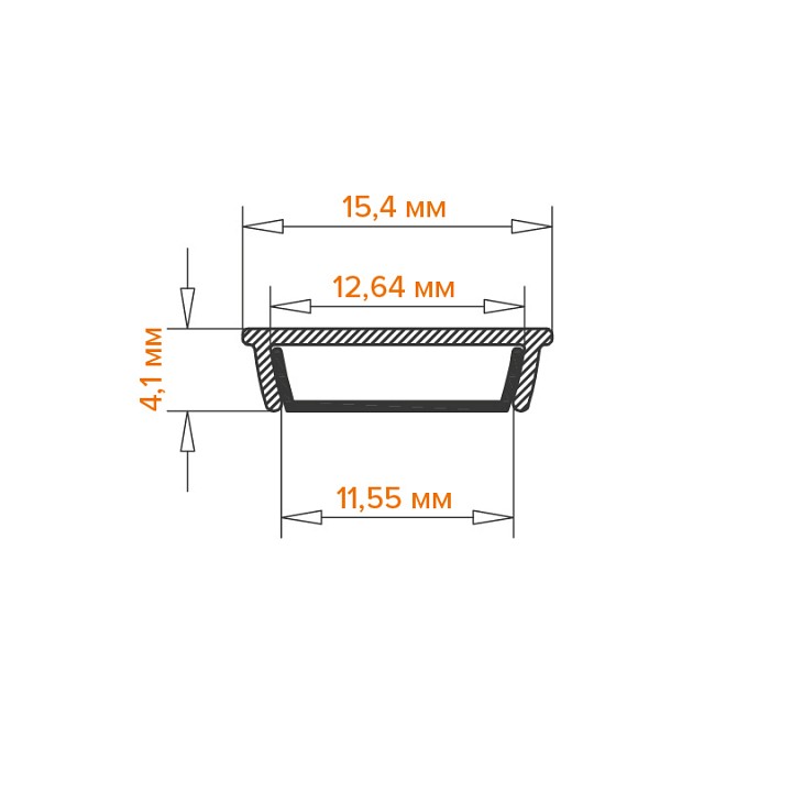 Профиль для светодиодной ленты Wolta WAP-S-15/4/2000-A накладной гибкий WAP-S-15/4/2000-A