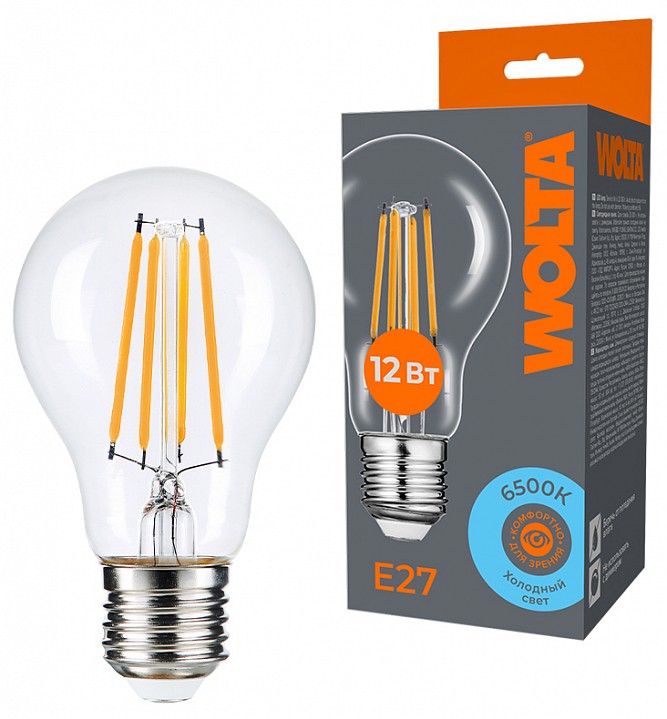 Лампа светодиодная Wolta  WF-A60-12W6KE27
