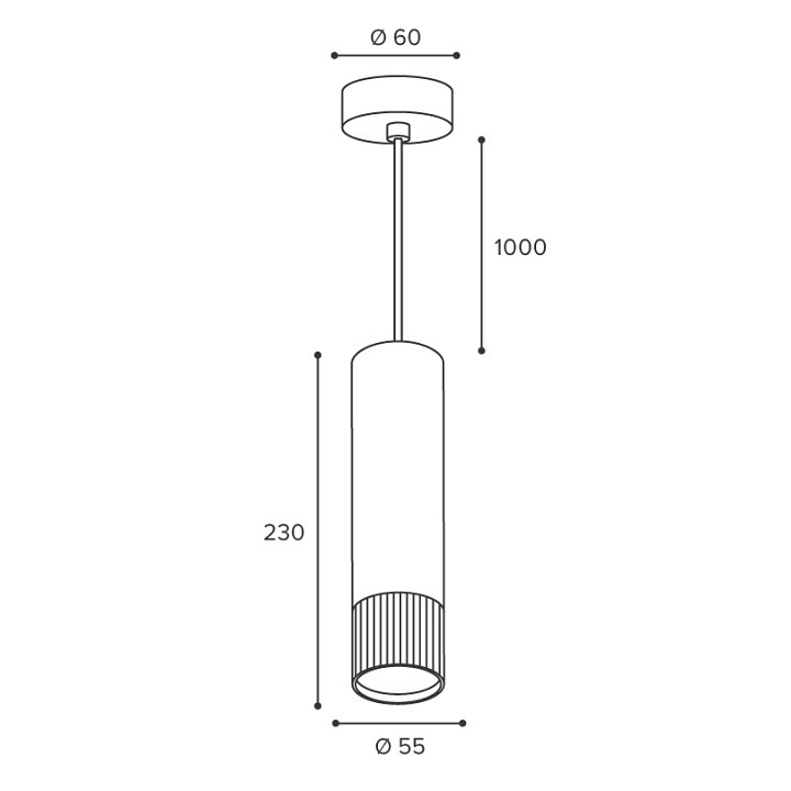 Подвесной светильник Wolta DUO WSL-GU10/P18BG-S