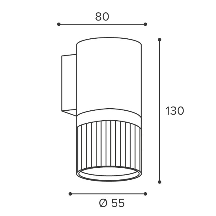 Накладной светильник Wolta DUO WSL-GU10/W19WG