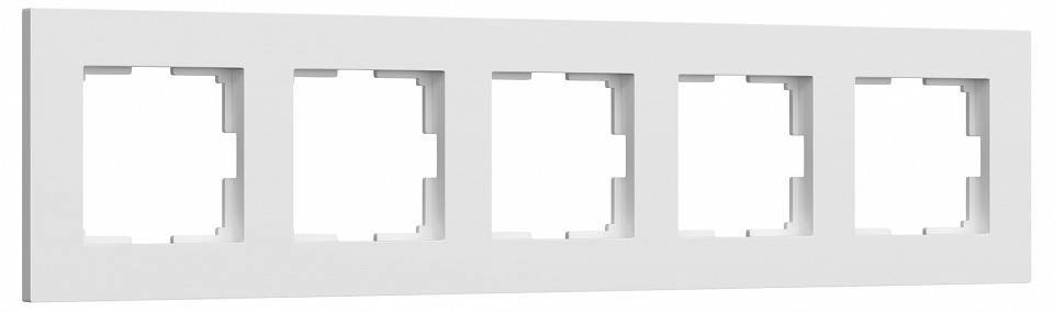 Рамка на 5 постов Werkel Slab белый софт W0052961