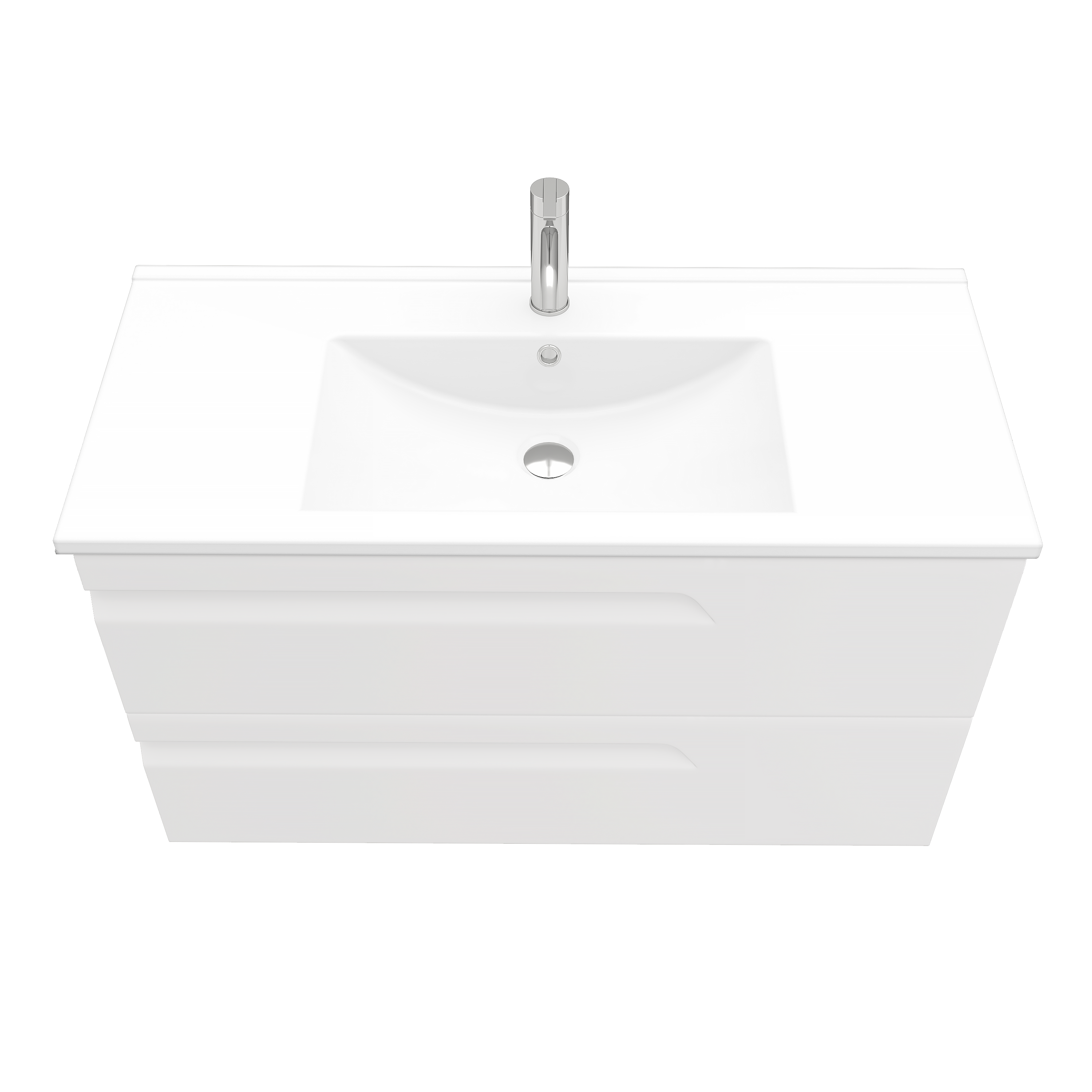 Тумба под раковину подвесная Laparet ATLAS 100 для раковины Creavit Su 100 белый матовый LA-WCAB-100-122