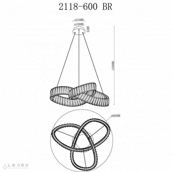 Подвесной светильник iLedex Woodstock 2118-D600 BR