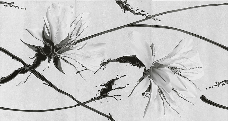 Панно Шахтинская плитка Картье серый 01 400х750 мм 010301001918