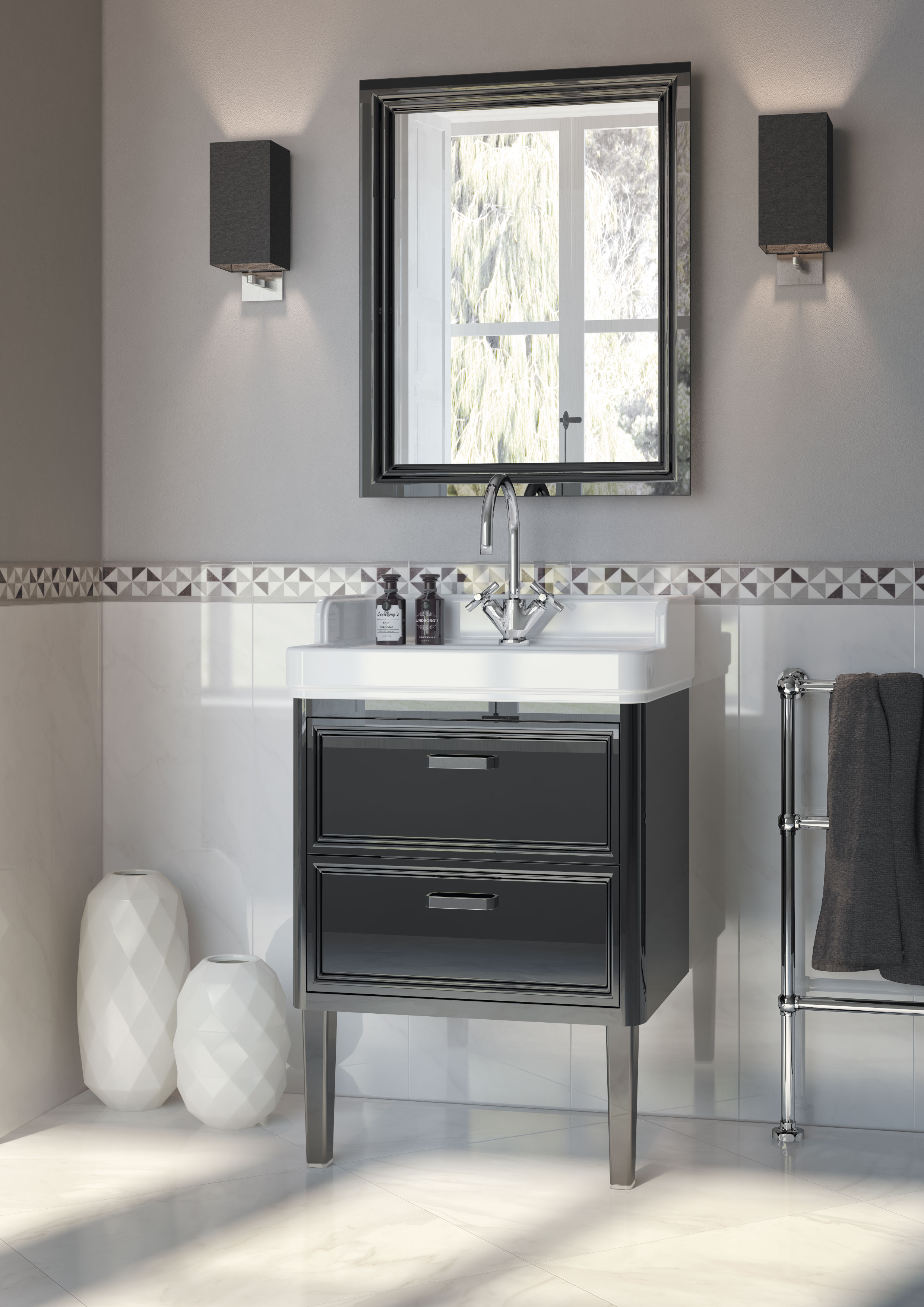 Раковина подвесная Kerama Marazzi POMPEI 80 с крепежом PO.wb.80