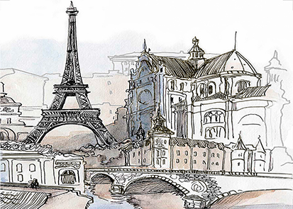 Вставка Cersanit Eifel многоцветная 25х35 см EI2M452