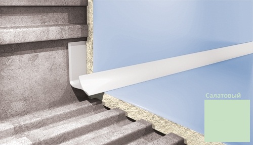 Профиль для плитки внутренний Cezar VD122 9 мм салатовый VD122