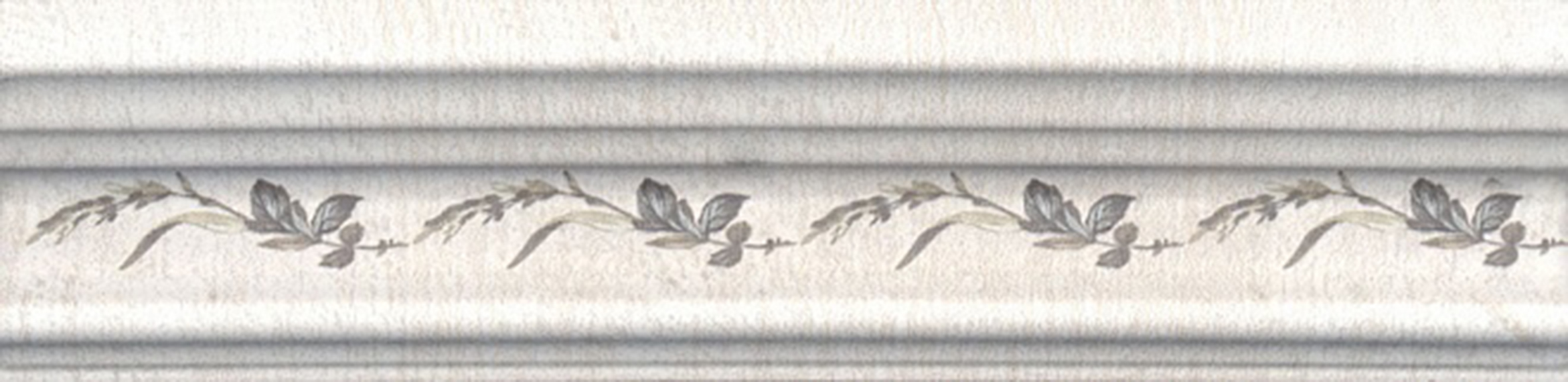 Бордюр багет Kerama Marazzi Кантри Шик белый декорированный 20х5 см BLB028