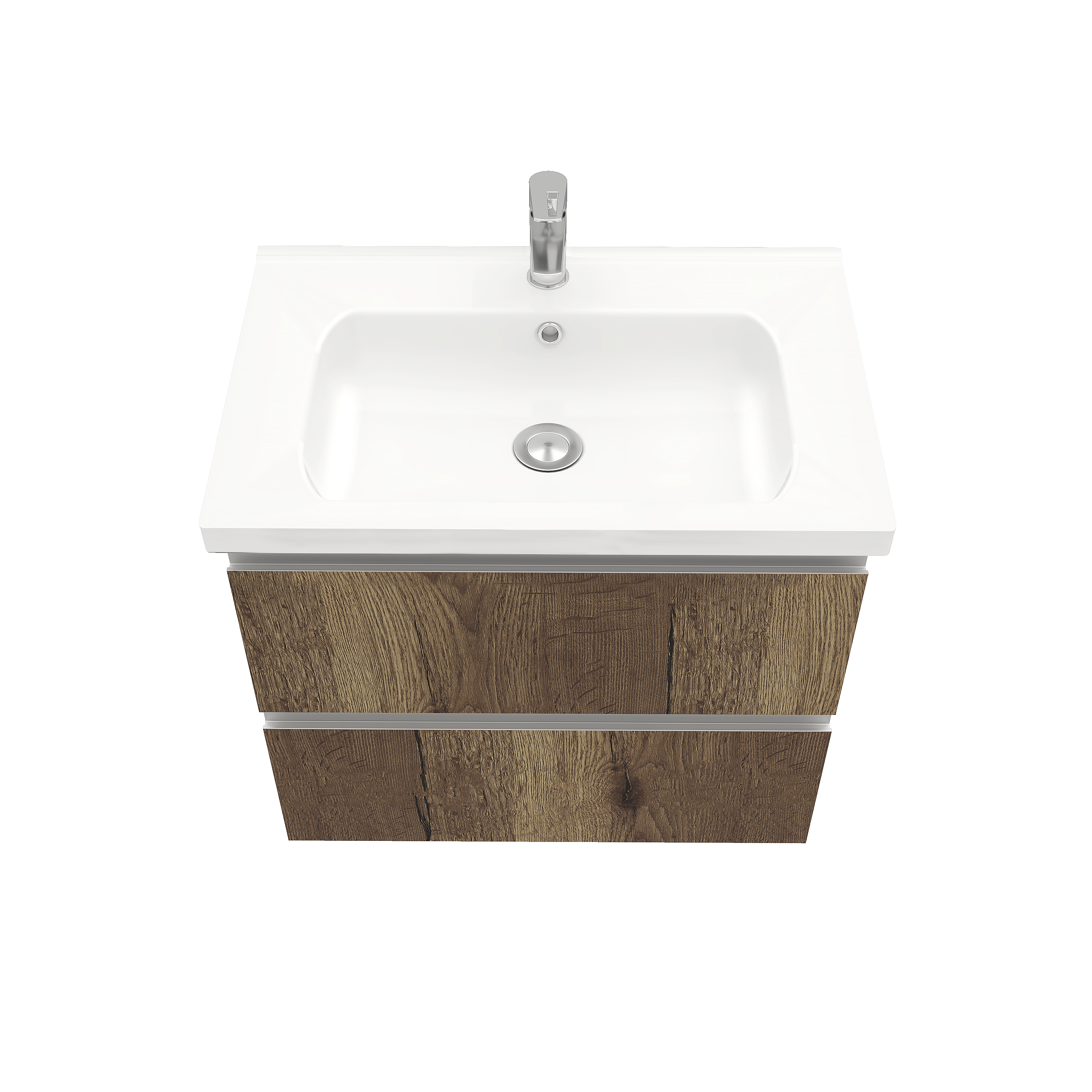 Тумба подвесная Laparet ELECTRA 70 под умывальник Creavit Ideal 70 дуб Рока LE-WCAB-70-222