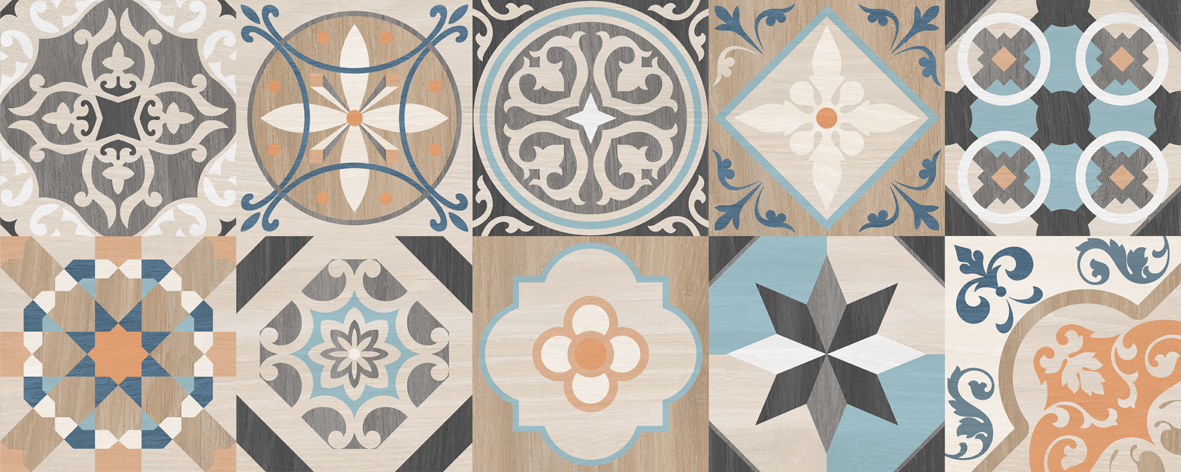 Плитка настенная Laparet Oliver бежевый мозаика 20х50 см х9999284068