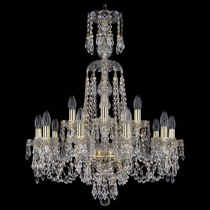 Подвесная люстра Bohemia Art Classic 11.23 15 ламп XL-82 11.23.10+5.220.XL-82.Gd.Dr