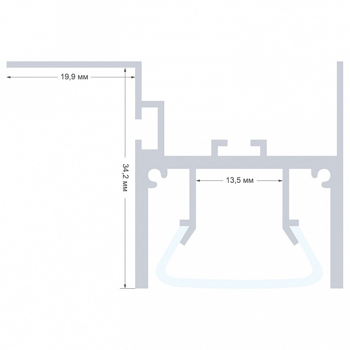 Короб для контурной подсветки натяжного потолка Apeyron Electrics  08-54