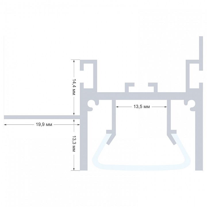 Короб для контурной подсветки натяжного потолка Apeyron Electrics  08-55