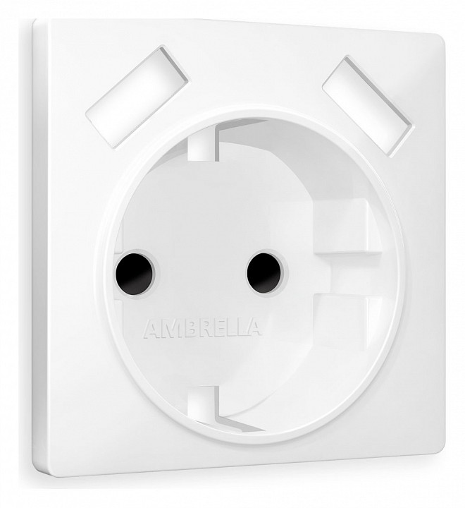 Накладка для розетки с заземлением и со шторками и 2хUSB type A Ambrella Volt Quant AP1290