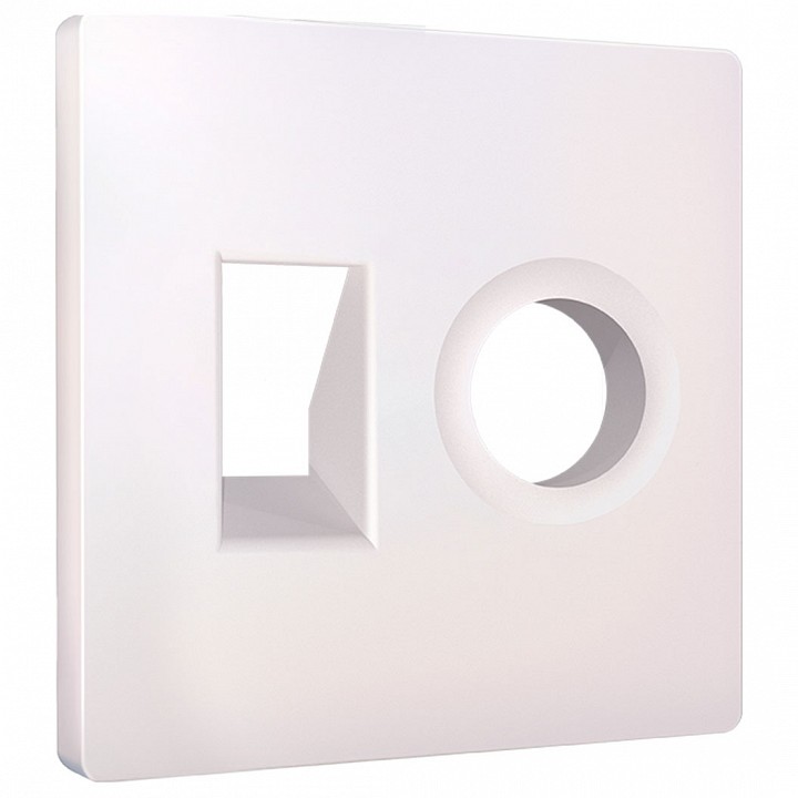 Накладка для ТВ-розетки и RJ-11 или RJ-45 Ambrella Volt ALFA AP2125