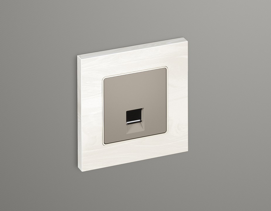 Накладка для розетки RJ-11 или RJ-45 Ambrella Volt Quant AP3720