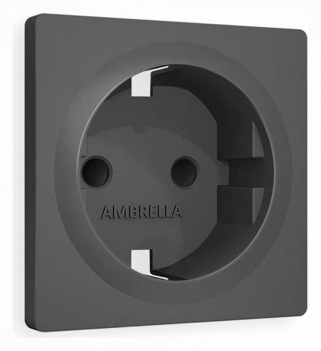 Накладка для розетки с заземлением и со шторками Ambrella Volt Quant AP9070